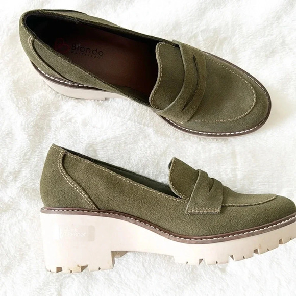 Women's Olive Loafer with Chunky Sole - Picture 2 of 10